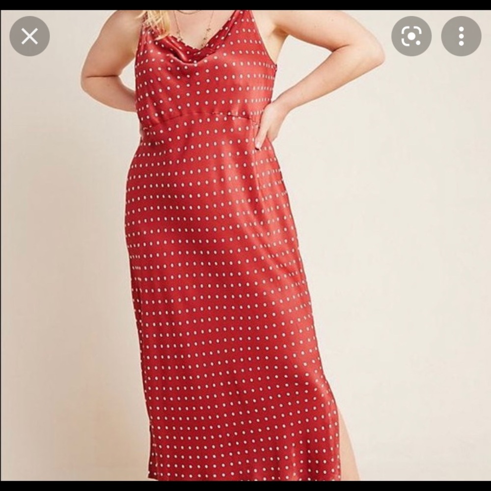 Anthropologie Elyse Printed Bias Slip Dress 2X